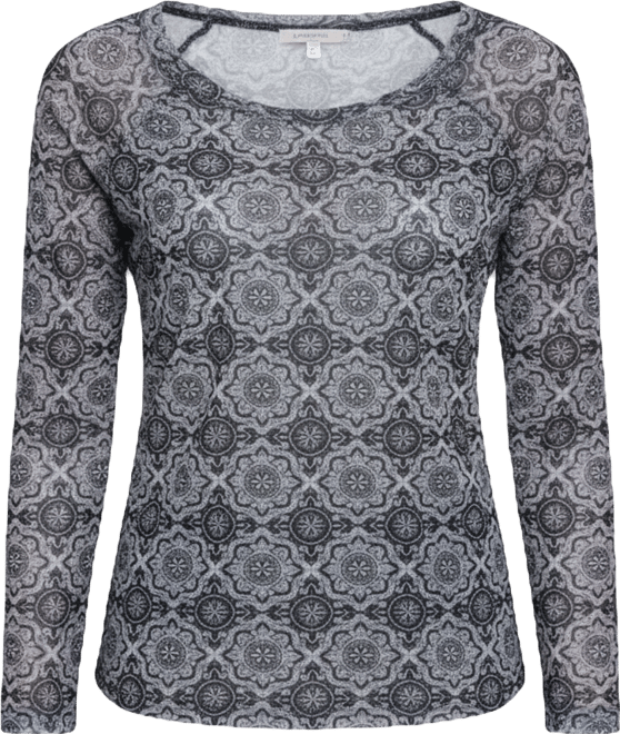 Women's Long Raglan Sleeve Mesh Top