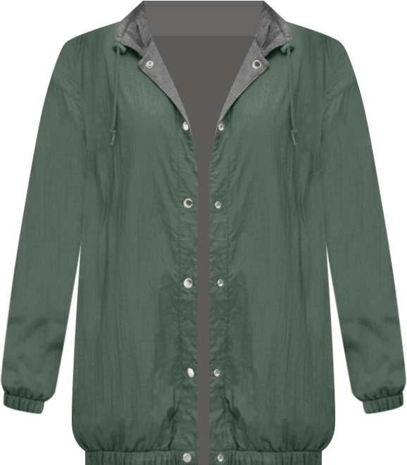 Plus Size Fleece Nylon Reversible Jacket