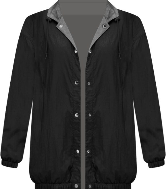 Plus Size Fleece Nylon Reversible Jacket