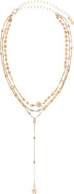 Forever Falling Multi-Chain Lariat Choker Necklace