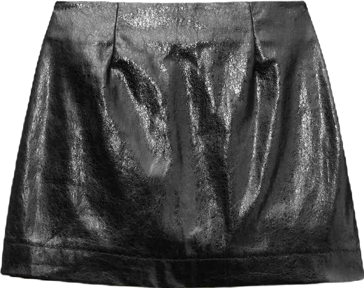 Women's Crackle Patent Mini Skirt