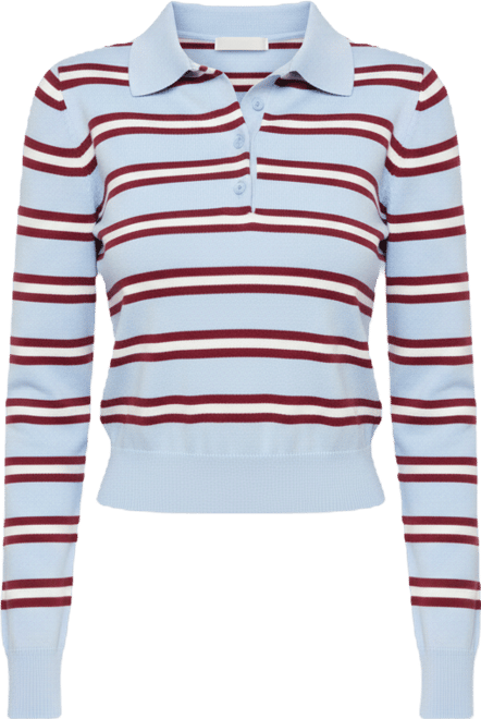 Women's Brayden Striped Polo Sweater