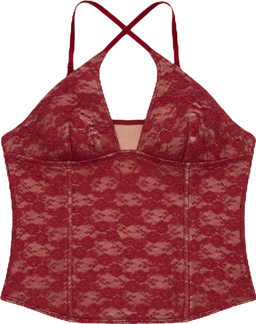 Women's Tyra Crisscross Lace Boned Top