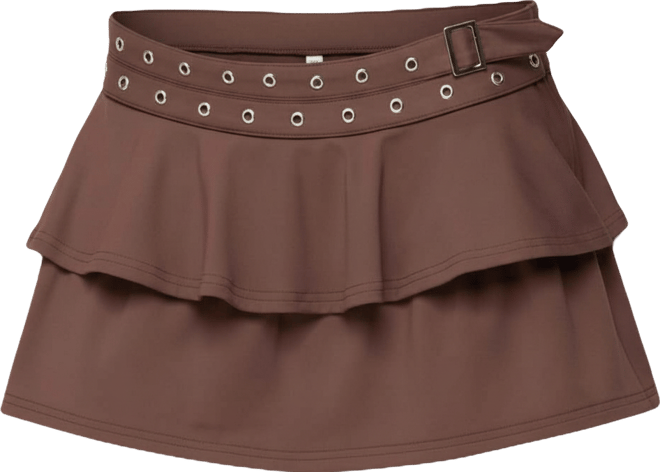 Women's Hailie Grommet Ruffled Mini Skort