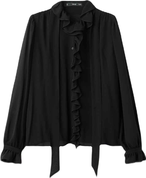 Women's Ruffled Scarf Blouse