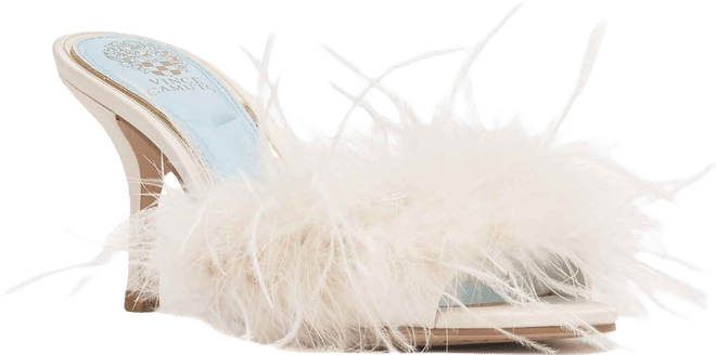 Women's Paelly High-Heel Feathered Dress Mules