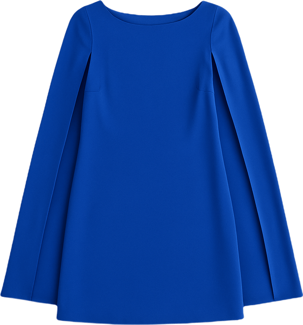Women's Cape Georgette Cocktail Dress