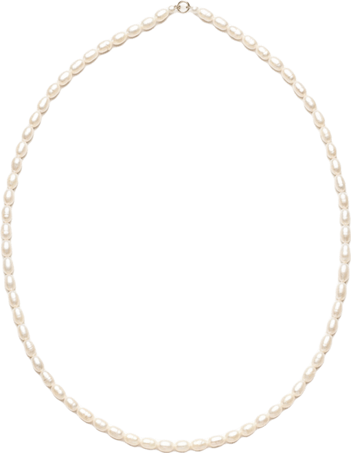 Natural Freshwater Real Seed Pearl Strand Necklace