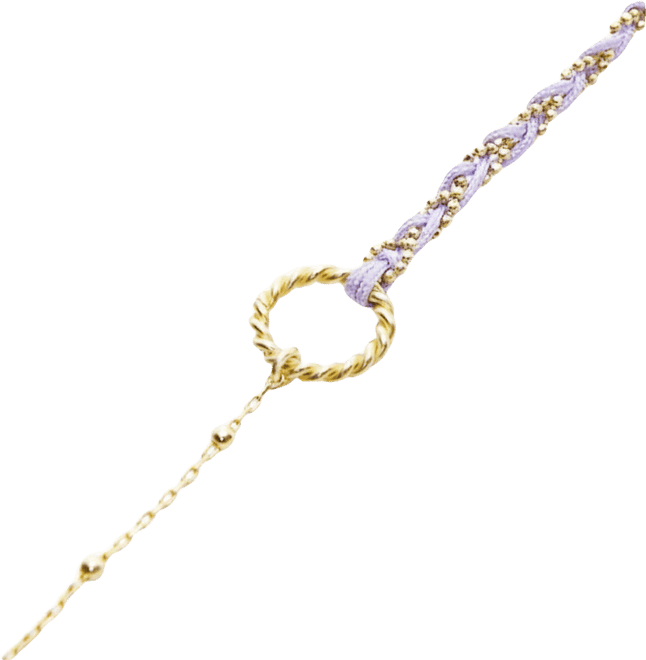 Handmade Rope Braided Sterling Silver Beaded Chain Bracelet