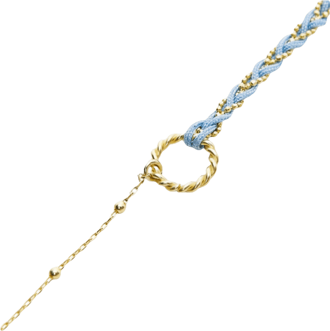 Handmade Rope Braided Sterling Silver Beaded Chain Bracelet