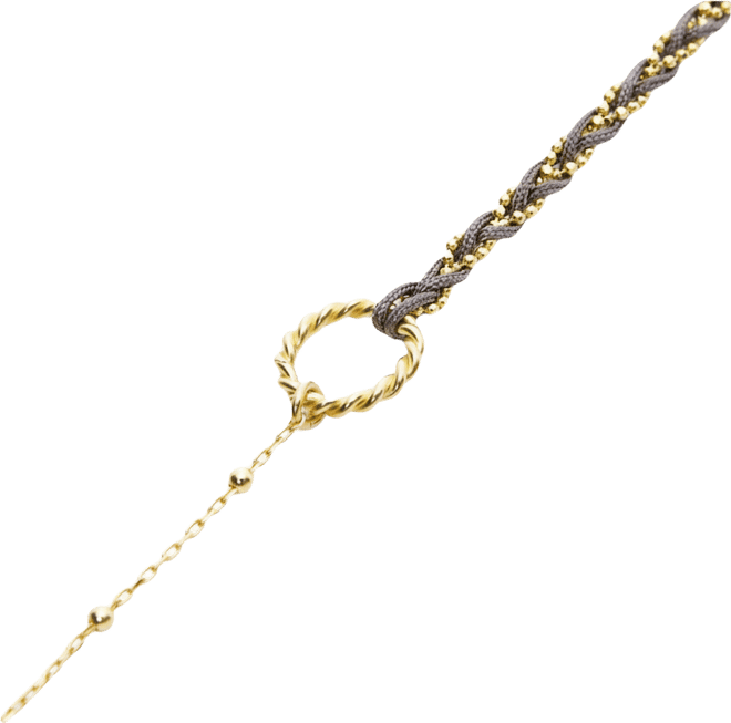 Handmade Rope Braided Sterling Silver Beaded Chain Bracelet