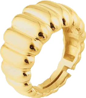 Large Multi Dished Adjustable Statement Sterling Silver Croissant Ring