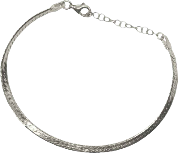 Italian Sterling Silver Herringbone Bracelet