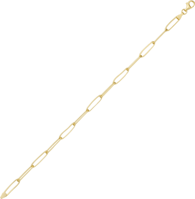 Sterling Silver Rectangular Large Chain Bracelet