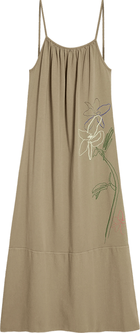 Women's Straight neckline dress