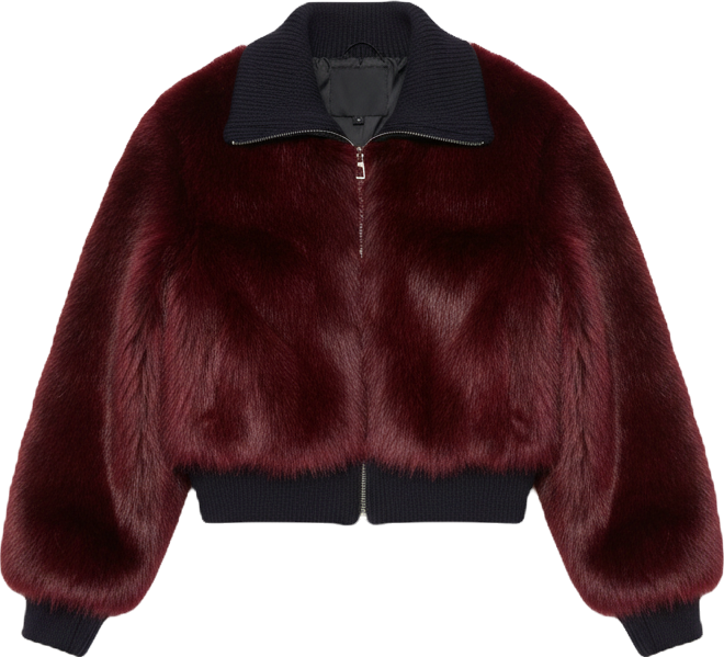 Women's Raspberry fur jacket