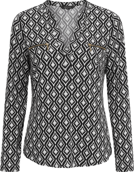Women's Printed Zip Pocket Top, Macy's Exclusive