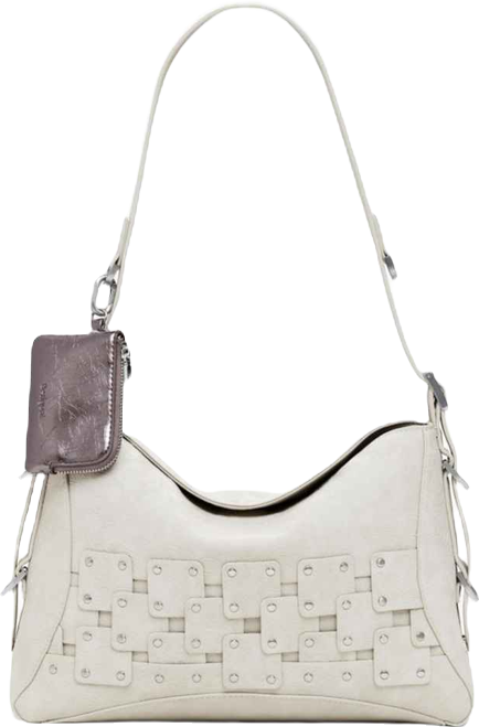 Women's Medium studded patch handbag