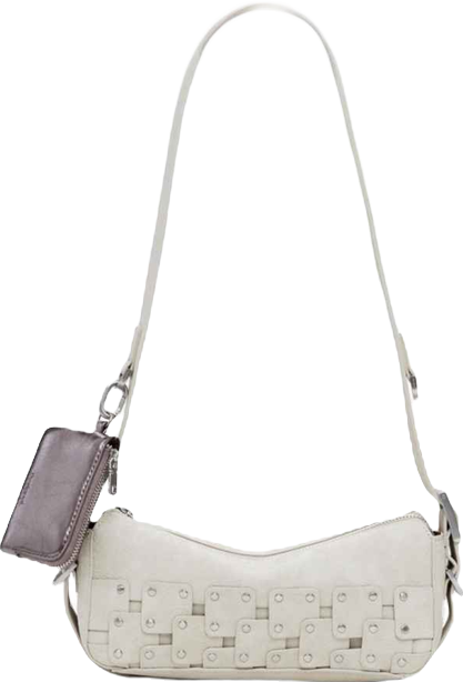 Women's Small studded patch baguette bag