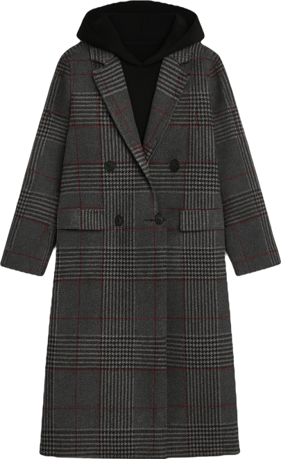 Women's Tartan coat with hood