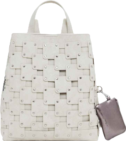 Women's Medium faux leather patch backpack