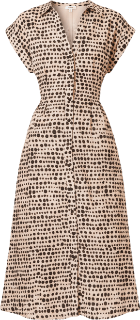 Women's Short-Sleeve V-Neck Midi Dress