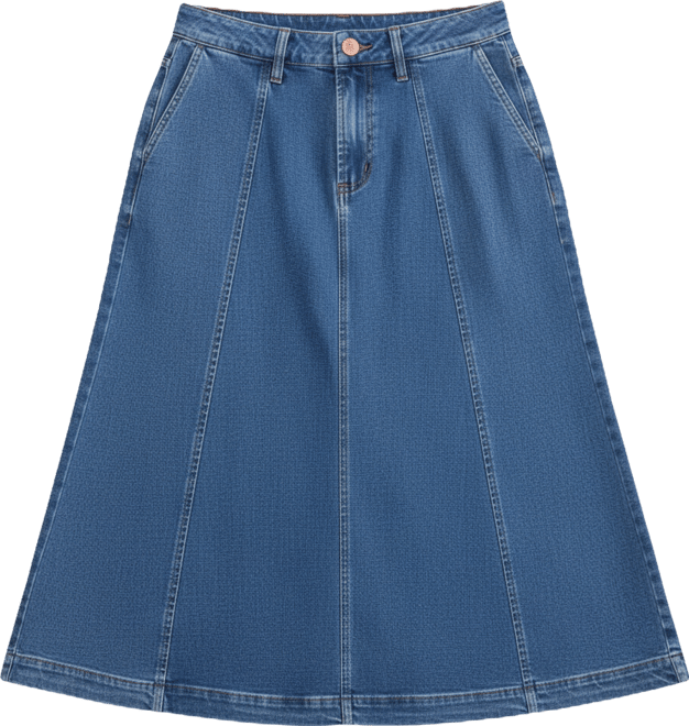 Women's Pocket-Detail Midi Skirt