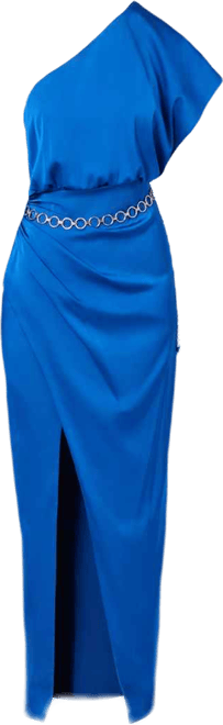 Women's Ruched One-Shoulder Maxi Dress