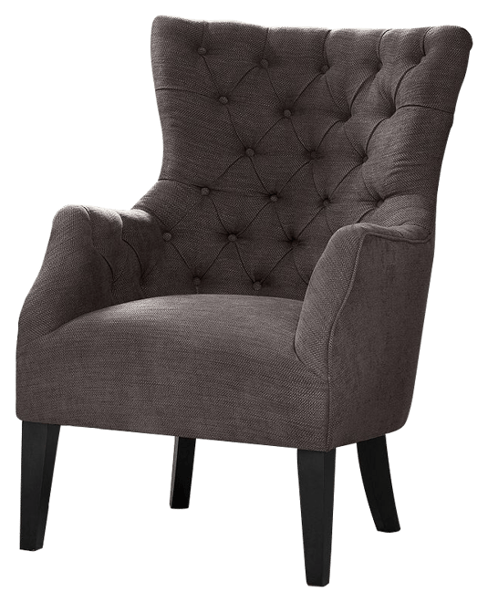 Kin Tufted Wingback Chair with Back Cushion