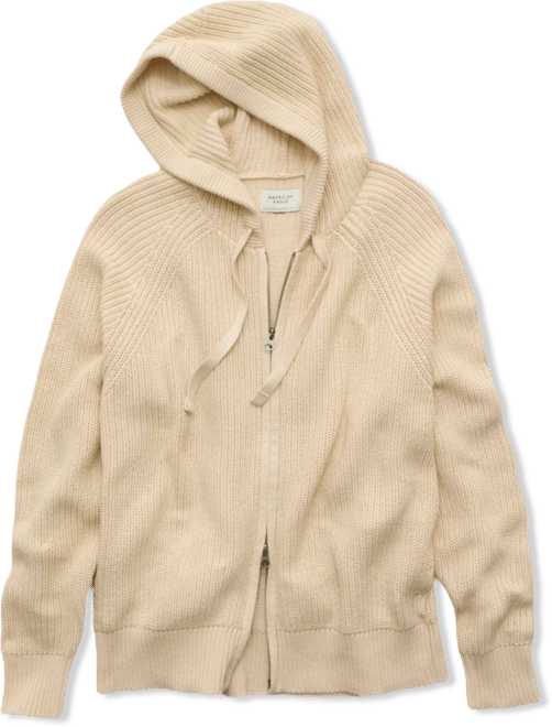 a*h様 19AW【Wool Knit Zip Up sweater 】 AE Zip-Up Shaker Stitch Sweater Hoodie | American Eagle