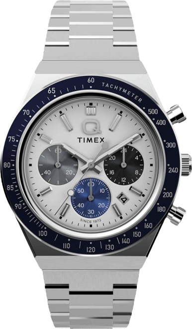 Men's Chronograph Silver-Tone Stainless Steel Watch, 40mm