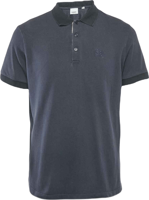 Men's Logo Embroidery Cotton Pique Polo T-Shirt