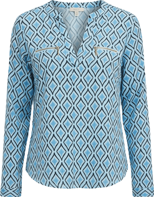 Women's Printed Zip Pocket Top, Macy's Exclusive
