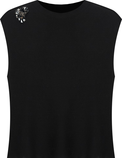 Women's Metallic Flower Knitted Top