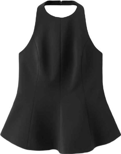 Women's Halter Neck Peplum Top