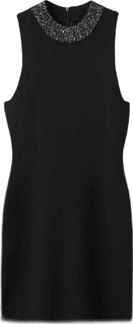 Women's Sequin Collar Knitted Dress