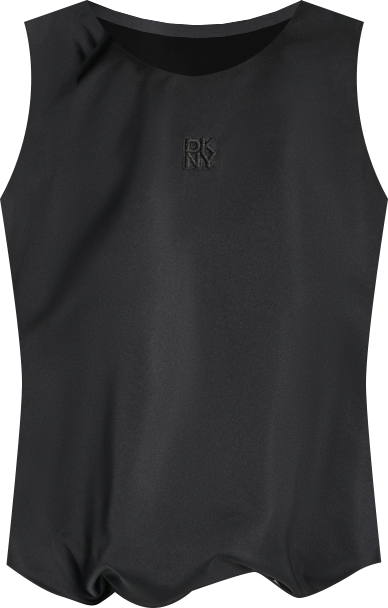 Women's Sleeveless Rhinestone Button Bubble Top