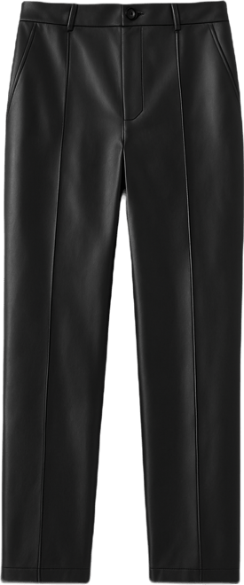 Women's Tall Faux Leather Pintuck Straight Leg Pant