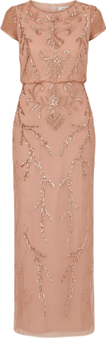 Bead Blouson Long Dress