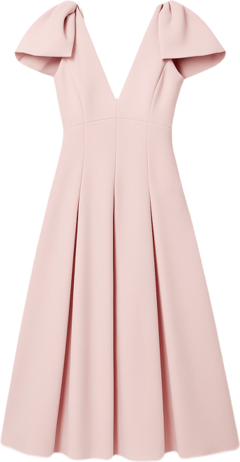 Women's Crepe A Line Midi Dress