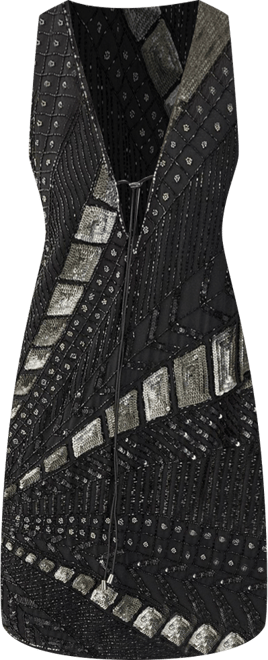 Women's Plunge Sequin Mini Dress