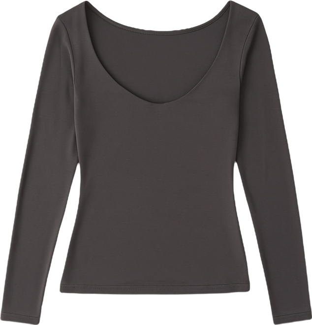 Women's Alefa Scoop Neck Long Sleeve Top
