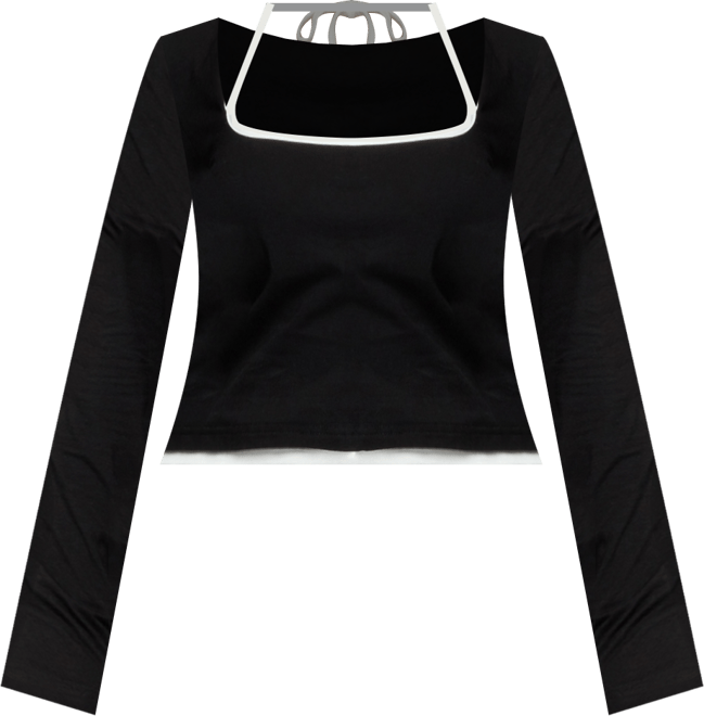 Women's Ksenia Contrast Layered Square Neck Top
