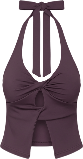 Women's Prima Twisted Split Front Halter Top