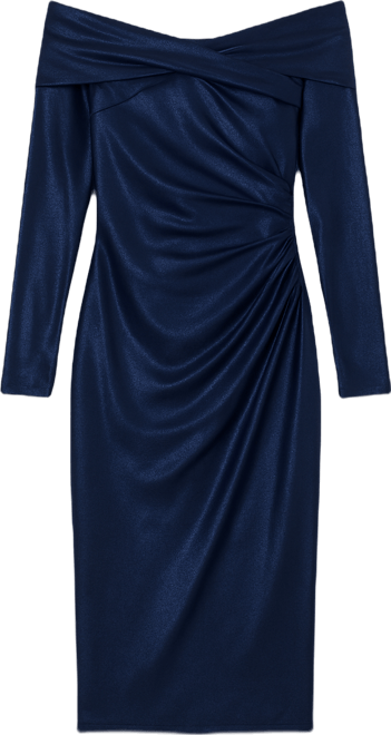 Women's Metallic Off-the-Shoulder Cocktail Dress