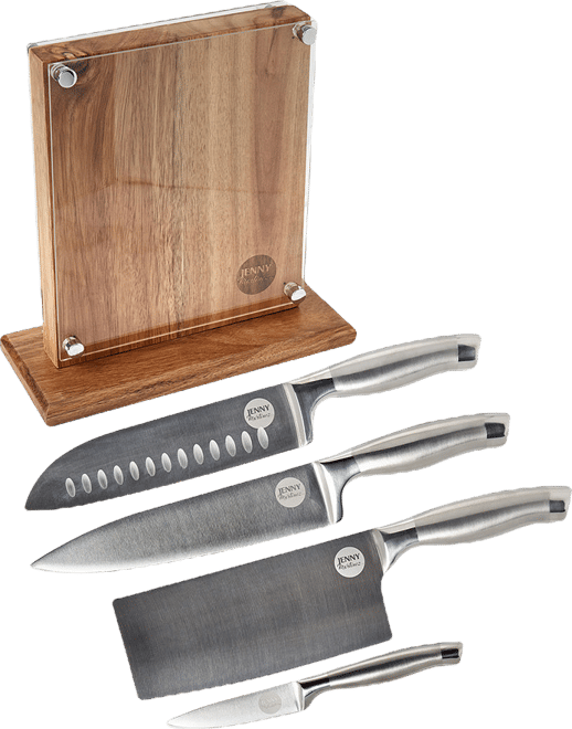 Jenny Martinez Stainless Steel 5-pc. Knife Block Set, Color