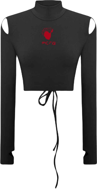 Women's Cotton Long Sleeve Crop Top