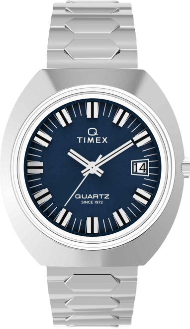 Men's Quartz Analog Silver-Tone Stainless Steel Watch, 39mm