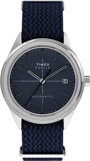 Men's Mechanical Automatic Blue Fabric Watch, 38mm