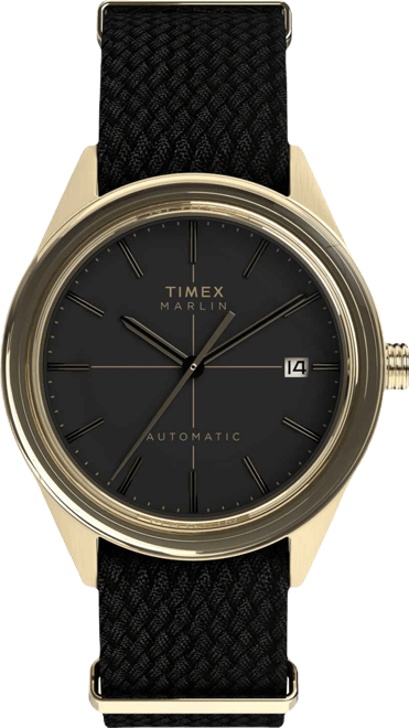 Men's Mechanical Automatic Black Fabric Watch, 38mm